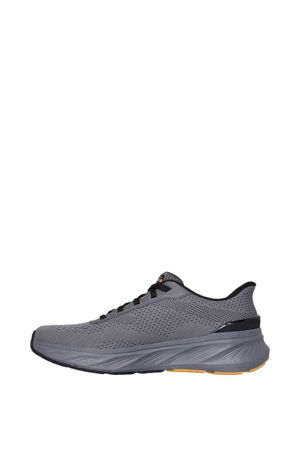 Skechers Edgeride Textile Men's Charcoal/Yellow Trainers - image 4