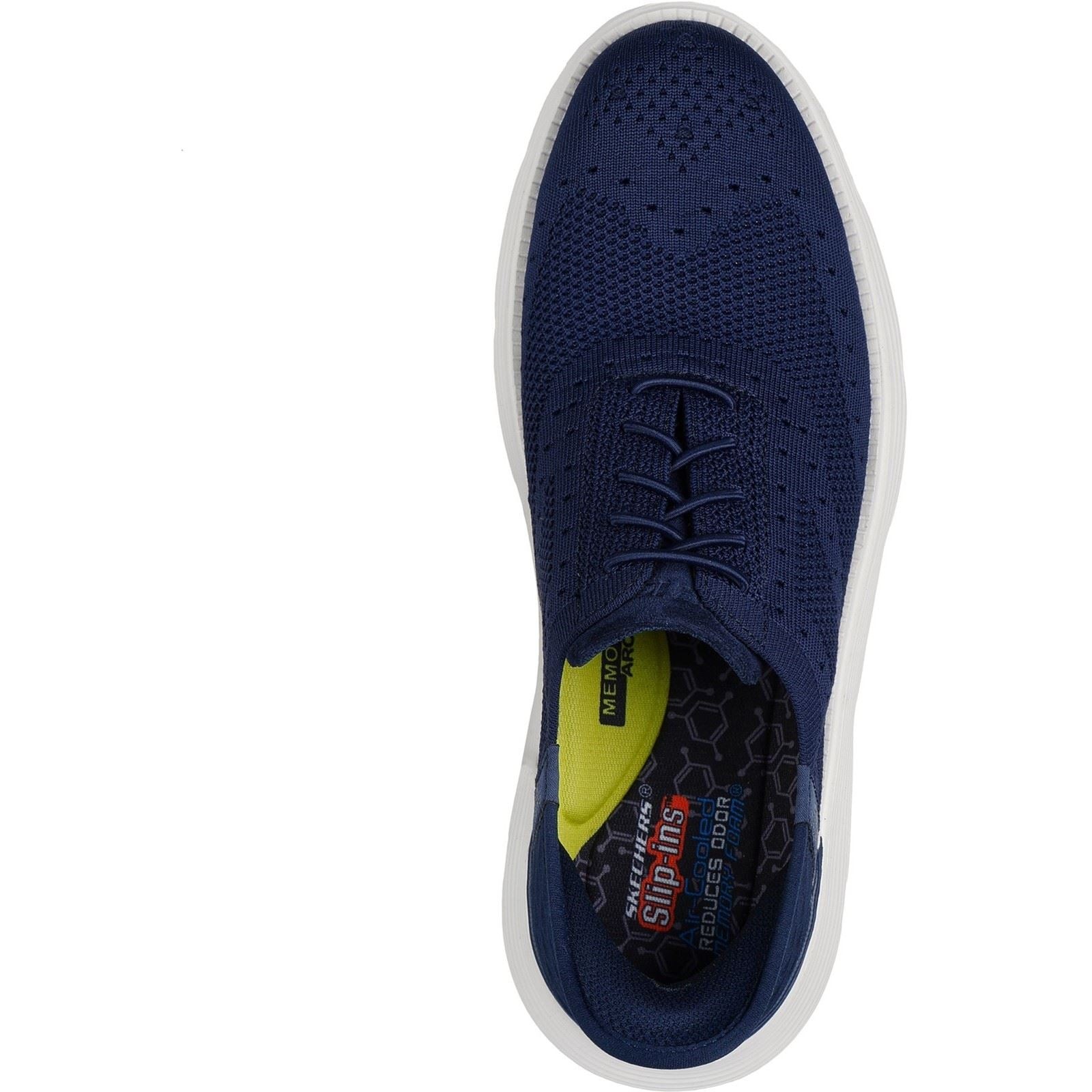 Skechers Garza Palma Polyester Men's Navy Trainers - image 3