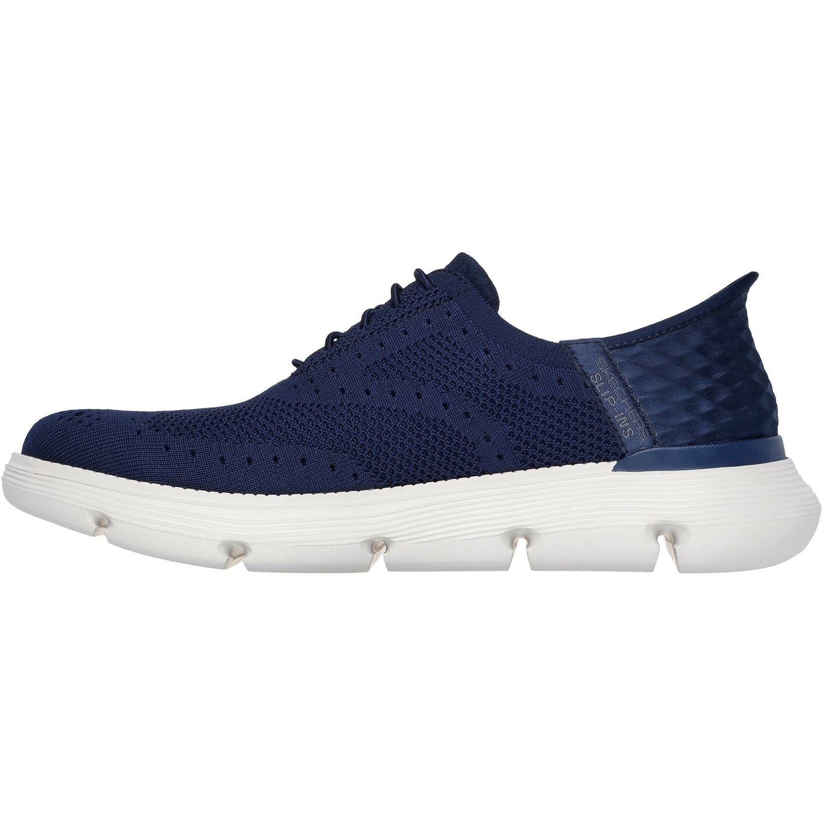 Skechers Garza Palma Polyester Men's Navy Trainers - image 4