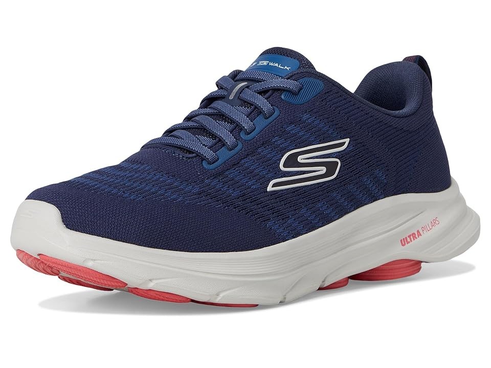 Skechers GO Walk 8 Day Textile Men's Navy/Red Standard Trainers - image 5