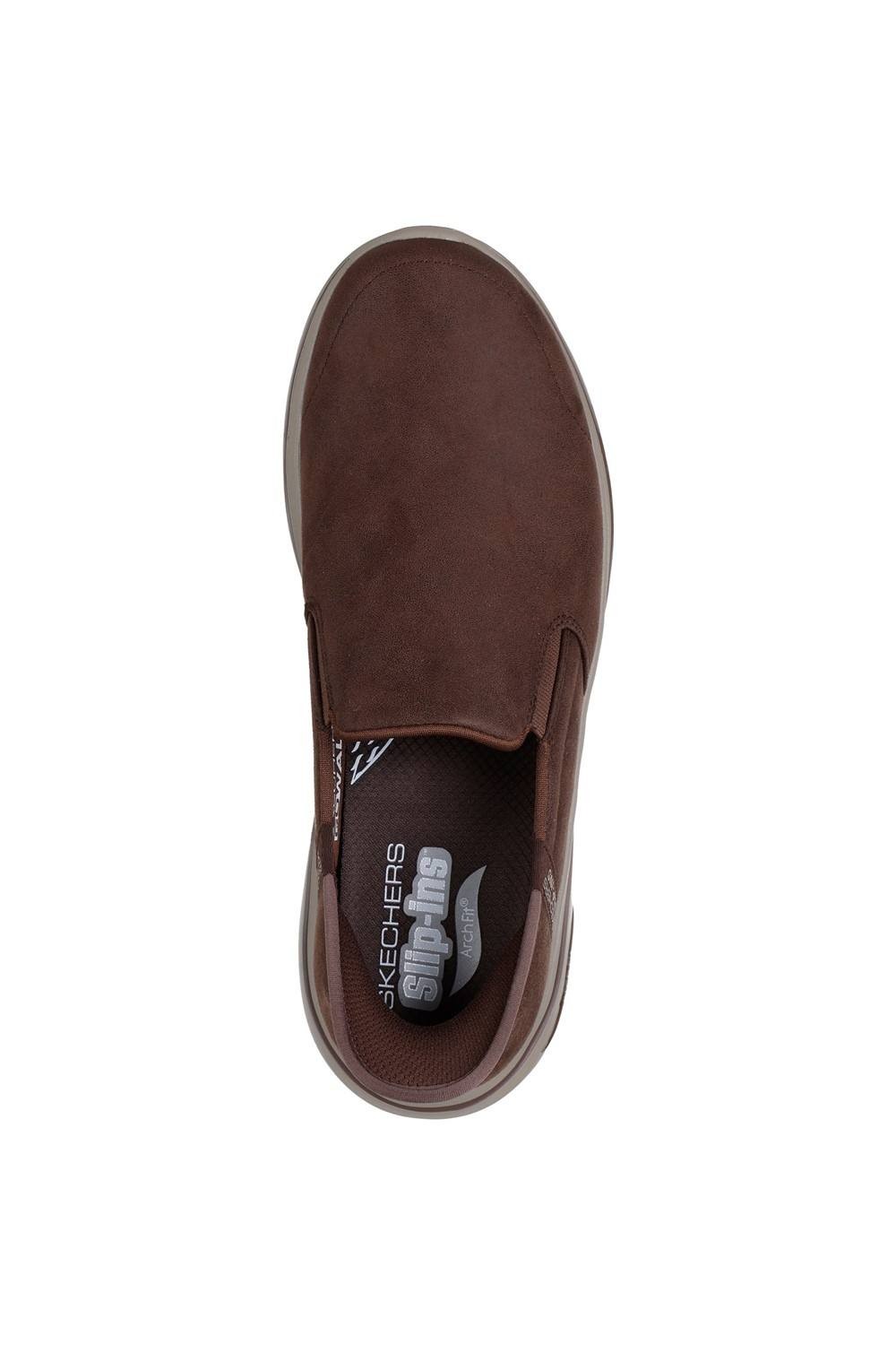 Skechers Go Walk Arch Fit 2.0 Quest Textile Men's Brown Trainers - image 3