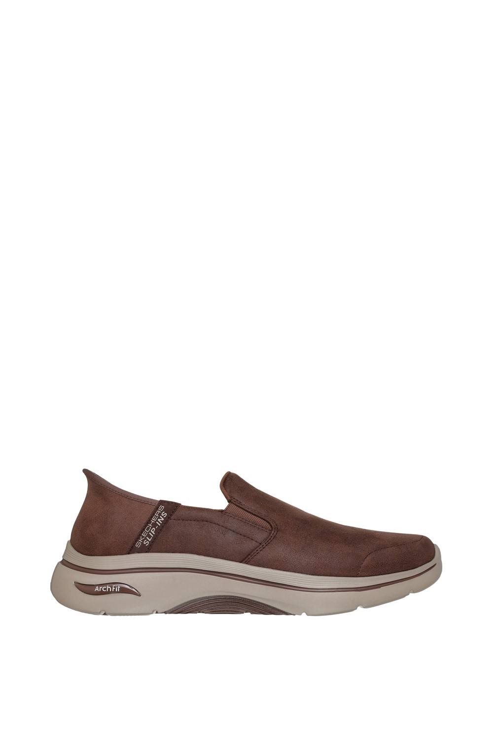 Skechers Go Walk Arch Fit 2.0 Quest Textile Men's Brown Trainers - image 5
