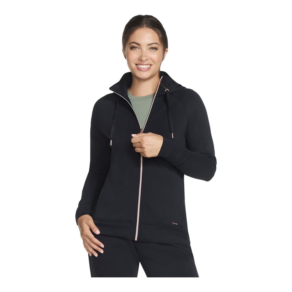 Skechers Performance Skechluxe Elevate Hooded Jacket Women's Black Jacket - image 2