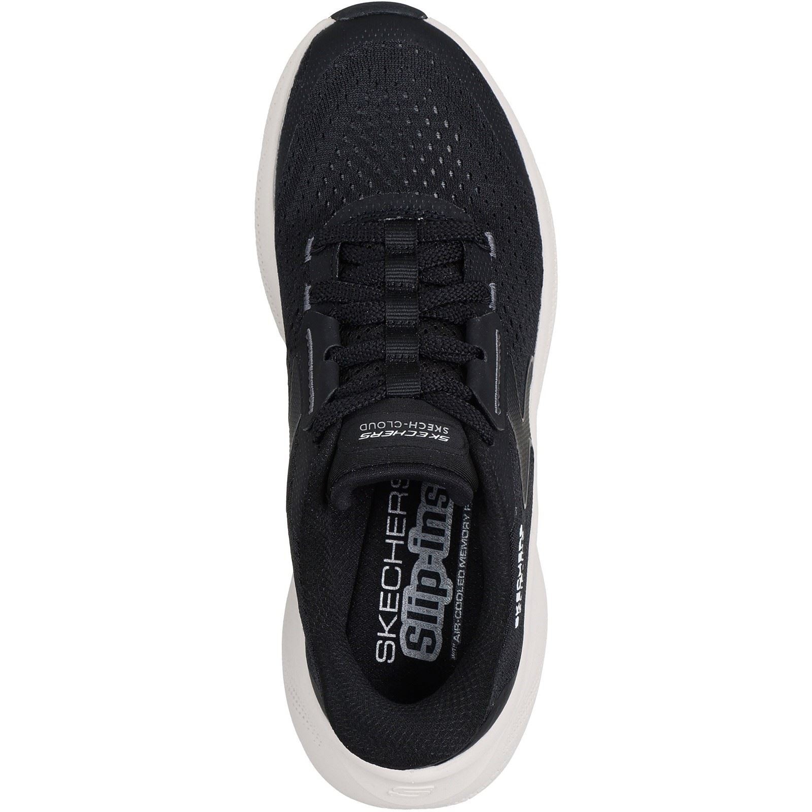 Skechers Skech Cloud Plush Horizon Polyester Women's Black/White Trainers - image 3