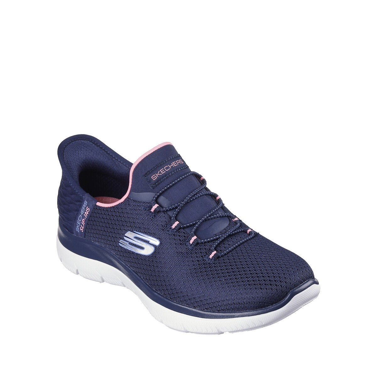 Skechers Summits - Diamond Dream Textile Women's Navy/Pink Standard Trainers - image 2