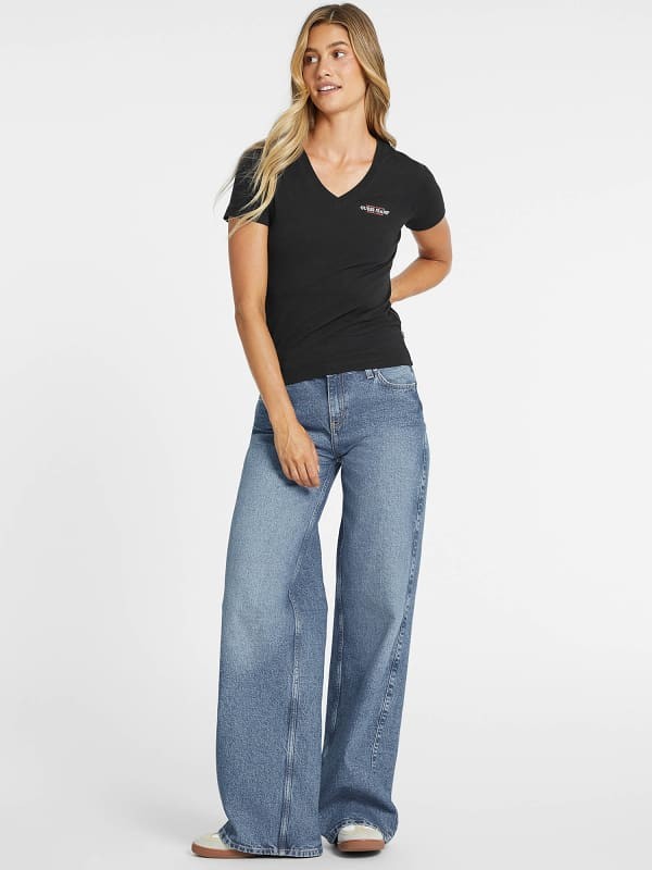 Slim V-neck T-shirt for women Guess American - image 3