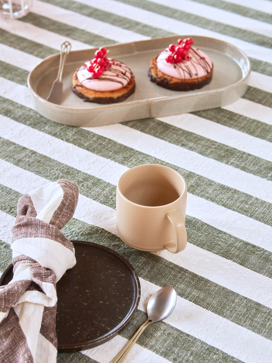 Striped organic cotton napkin OYOY Living Design (x2) - image 2