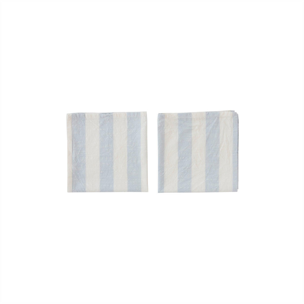 OYOY Living Design Pack of 2 Striped Napkin in Ice Blue