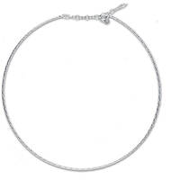 Silver-tone basic necklace with a sleek, smooth finish and a simple knot closure, designed for versatility and elegance.