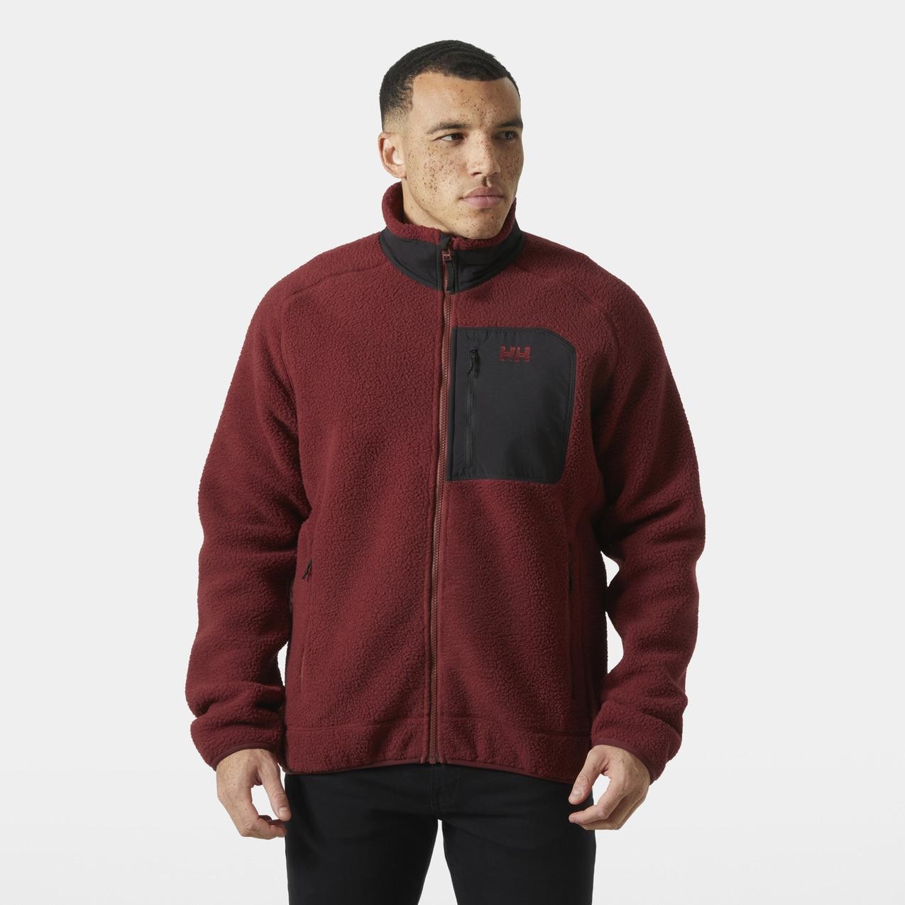 Helly Hansen Helly Hansen Panorama Pile Block Jacket Men's Clothing Red : SM, Fleece/Polyester