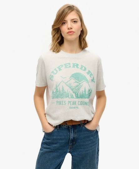 Superdry T-shirt Monochrome Décontracté Femme Superdry Lo-Fi