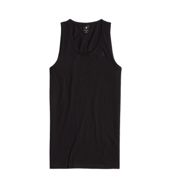 Two black tank tops by G-Star, featuring a classic sleeveless design, made from soft cotton material, with a round neckline and subtle logo detail.