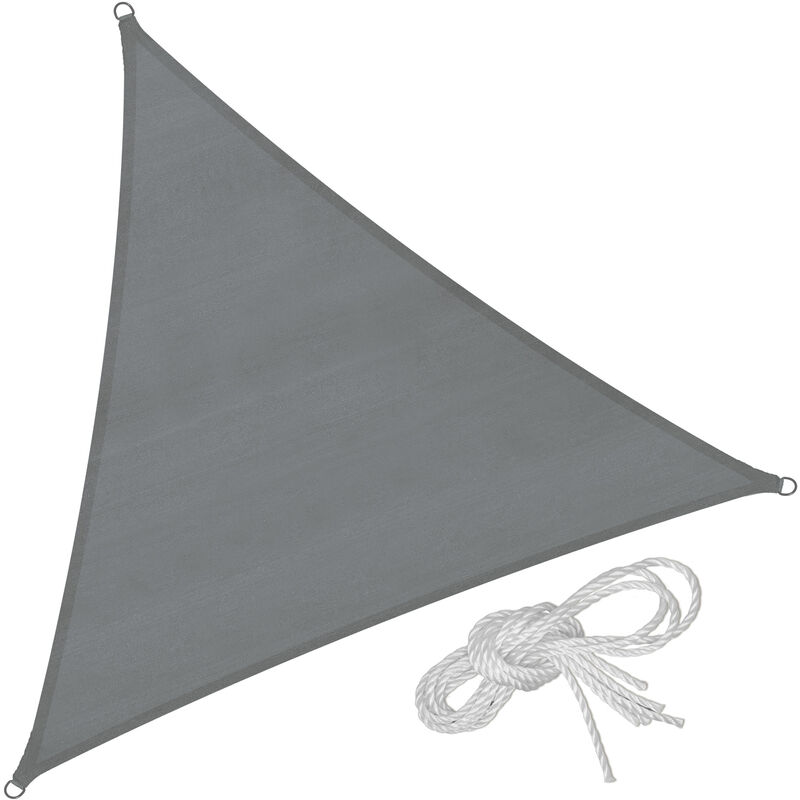 tectake Grey Triangular Sun Shade Sail 5 x 5m - image 2