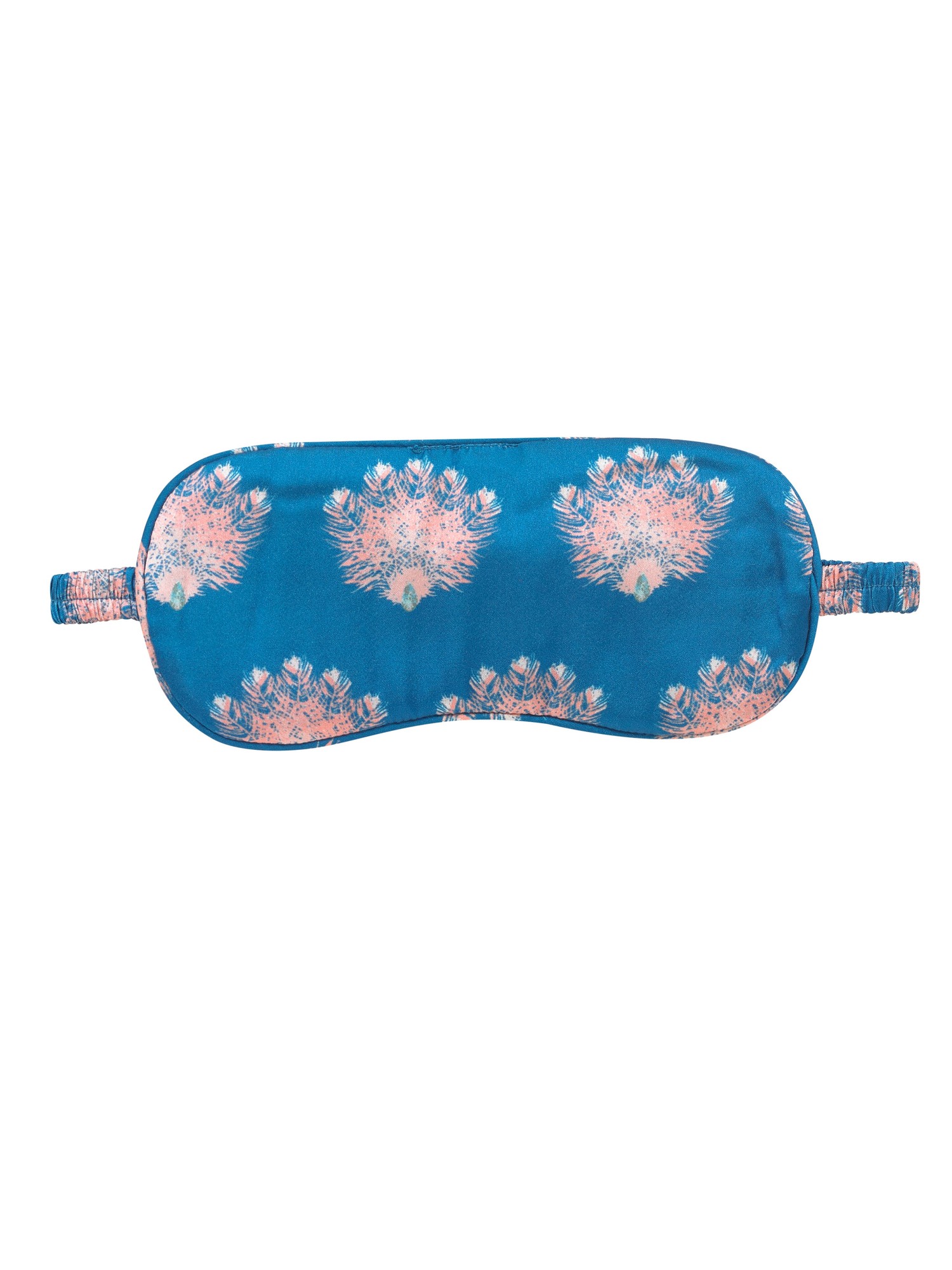 Their Nibs Their Nibs, Eye Mask Satin Blue Ostrich Fans, ONE SIZE