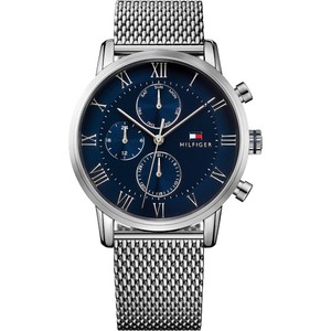 Tommy Hilfiger Tommy Hilfiger Stainless Steel Mesh Blue Dial Men's Multi-function Watch - 1791398