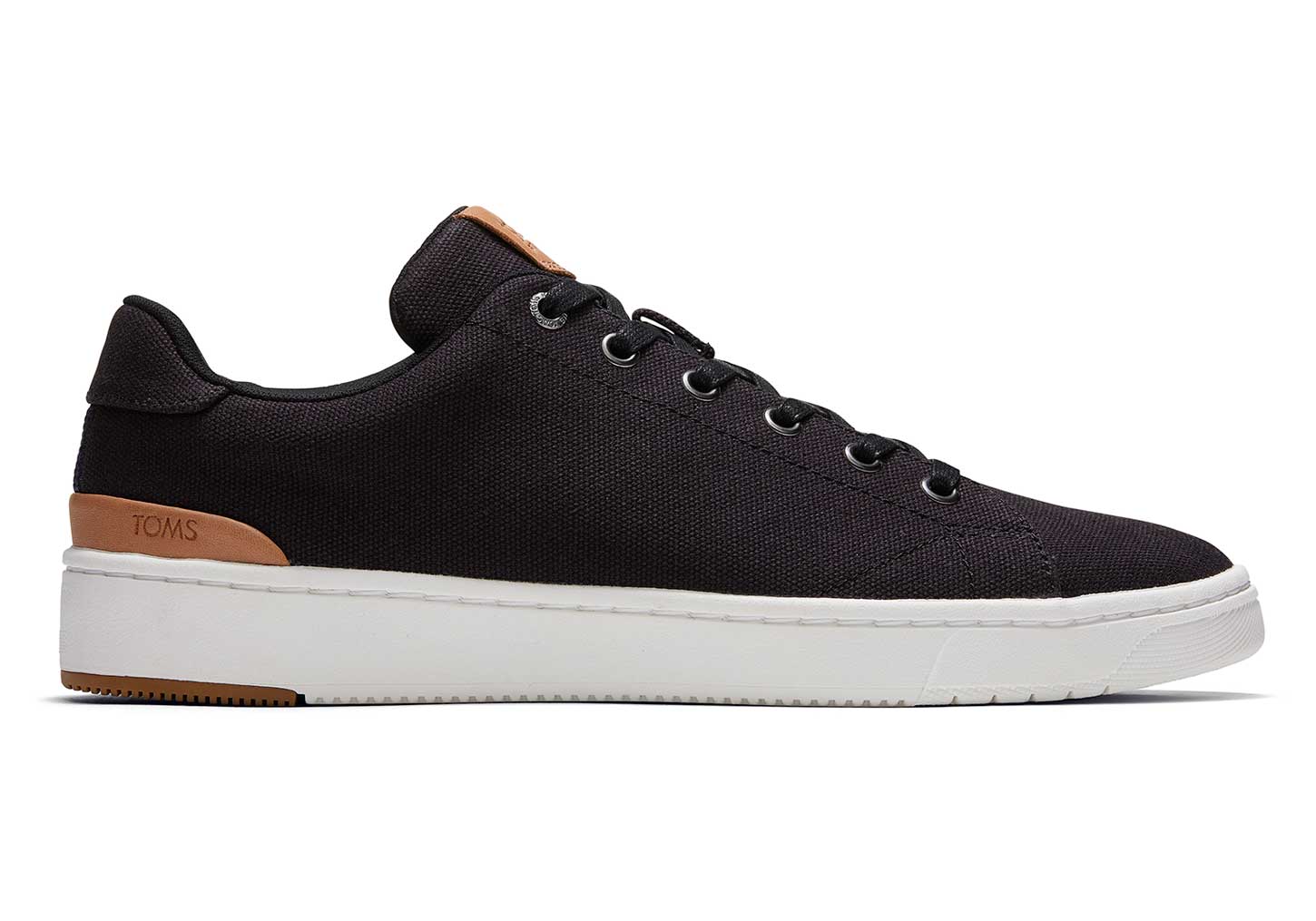 TOMS TRVL LITE Black Canvas Lace-up Sneaker