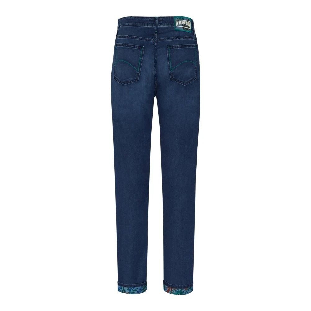 Vilebrequin - Men 5-pockets Denim Pants Tropical Flowers - Jeans - Gbetta18 - Blue - Size 38 - image 2