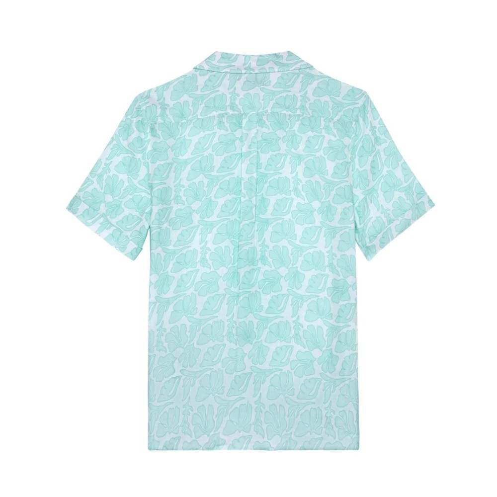 Vilebrequin - Men Bowling Linen Shirt Seashells - Shirt - Charli - White - Size L - image 2