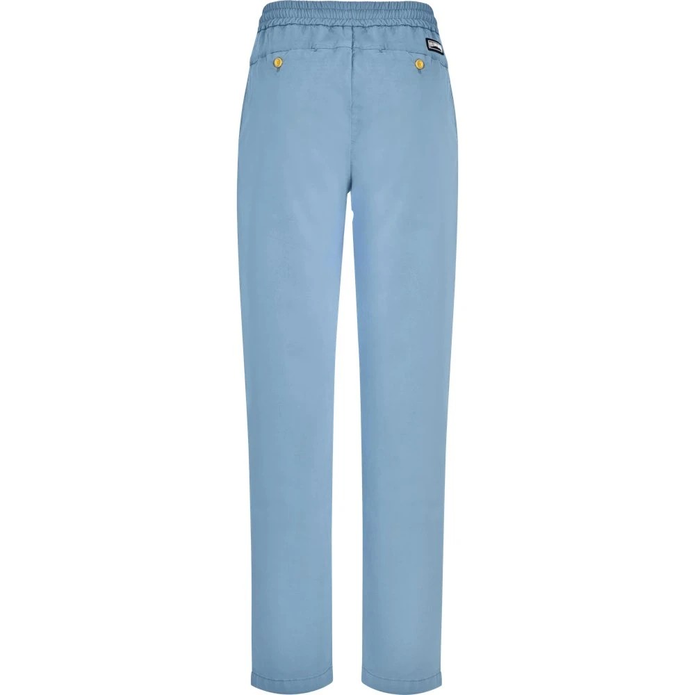 Vilebrequin Men Cotton And Tencel Elastic Waist Pants Solid - Clemence - Blue - Size 40 - image 2