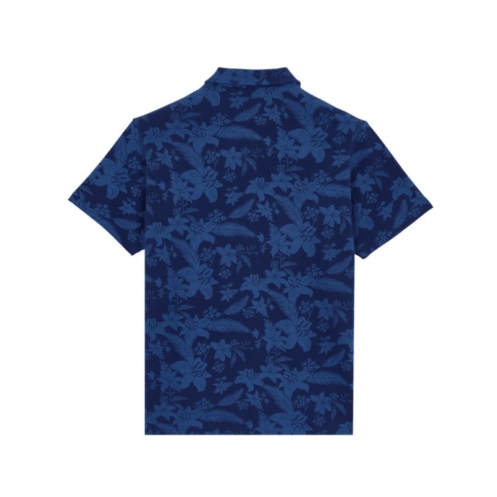Vilebrequin - Men Cotton Polo Printed Lightening Flower - Polo - Moussure - Blue - Size L - image 2