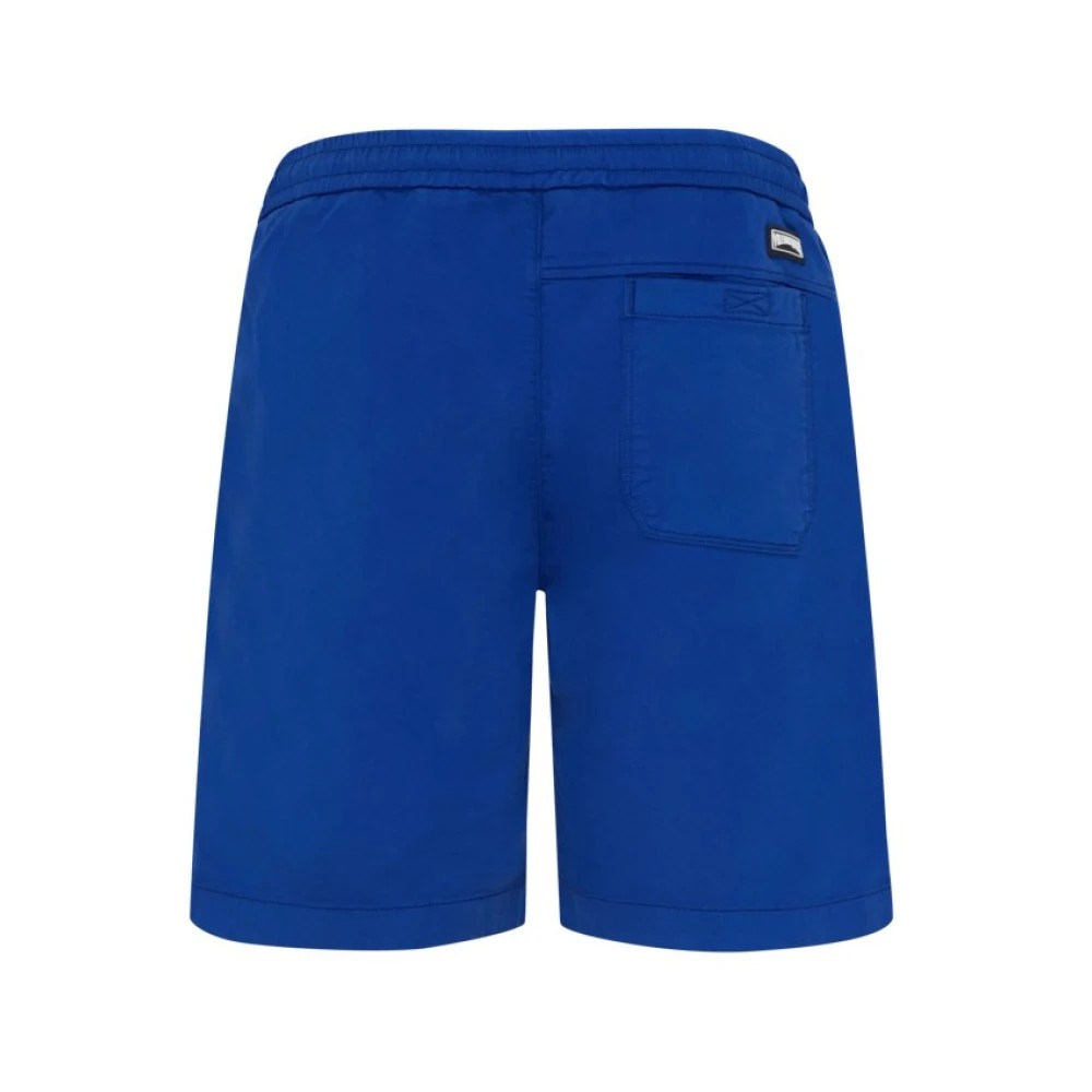 Vilebrequin - Men Cotton Stretch Bermuda Shorts Turtle - Bermuda - Levant - Blue - Size 34 - image 2