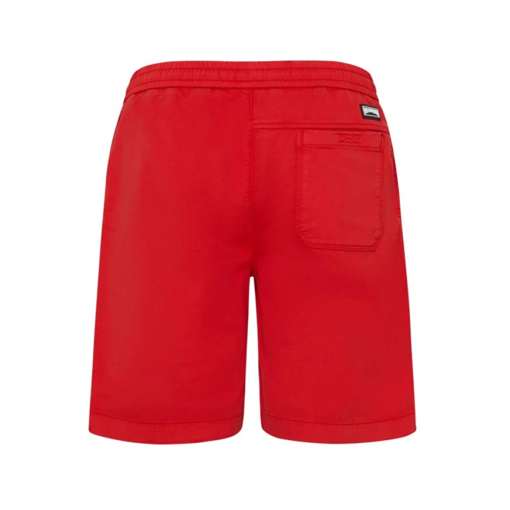 Vilebrequin Men Cotton Stretch Bermuda Shorts Turtle - Levant - Red - Size 30 - image 2
