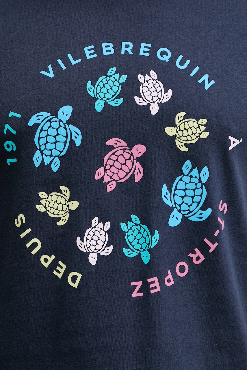 Vilebrequin - Men Cotton T-shirt Tortues Multicolores - Tee Shirt - Thom - Blue - Size XL - image 4