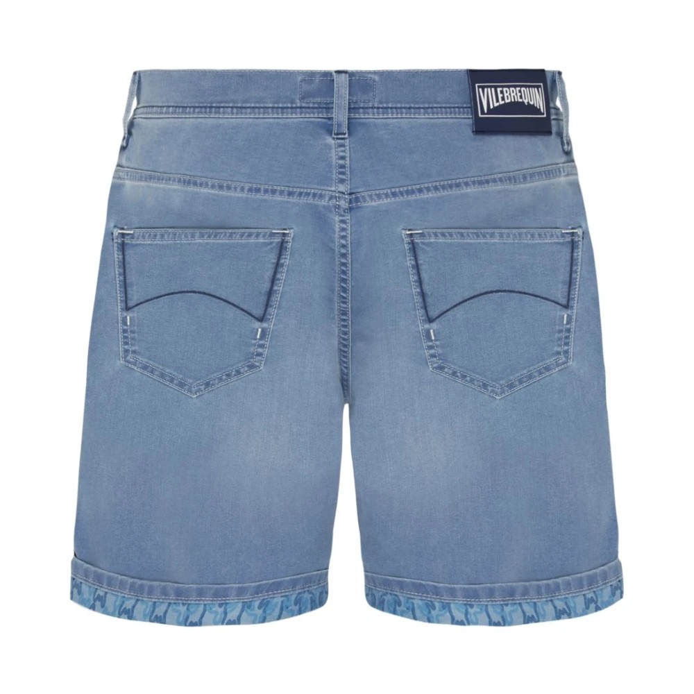 Vilebrequin - Men Denim Bermuda Shorts Turtles Net - Bermuda - Garonne - Blue - Size 32 - image 2