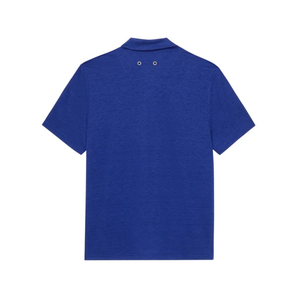 Vilebrequin - Men Linen Jersey Polo Shirt Solid - Polo - Pyramid - Blue - Size L - image 2