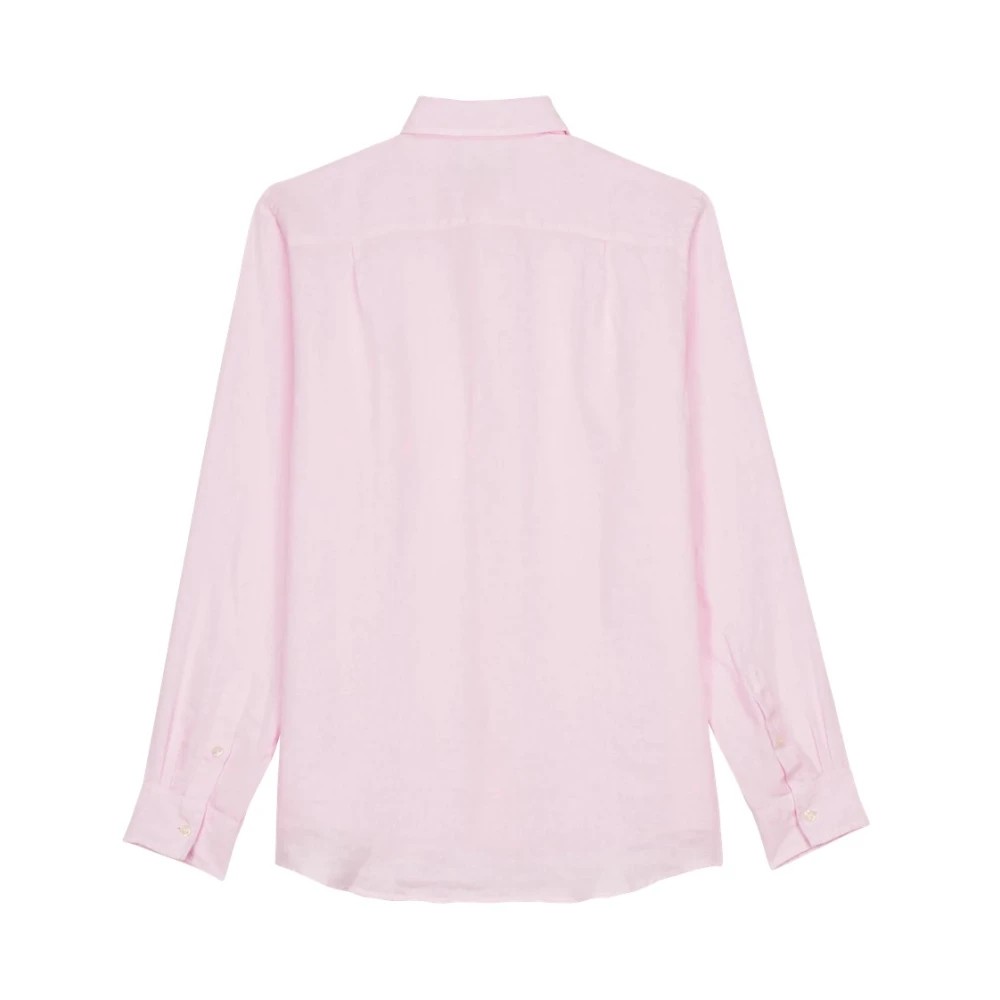 Vilebrequin - Men Linen Shirt Solid - Shirt - Caroubis - Pink - Size L - image 2