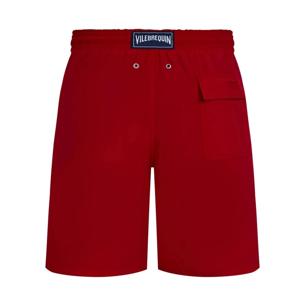Vilebrequin - Men Long Swim Shorts Water-reactive Ronde Des Tortues - Swimwear - Okoa - Red - Size L - image 2