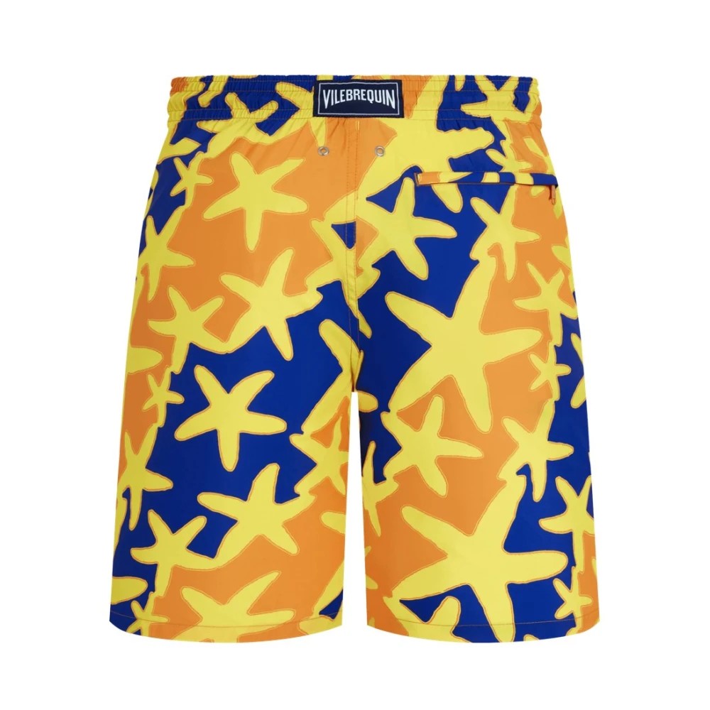 Vilebrequin - Men Long Ultra-light And Packable Swim Shorts Starlight - Swimwear - Okohina - Orange - Size XL - image 2