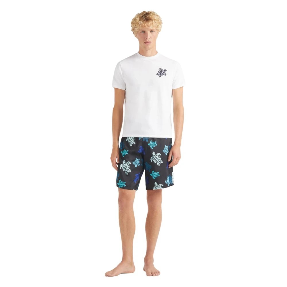 Vilebrequin - Men Organic Cotton T-shirt Big Turtle Embroidery - Tee Shirt - Partisol - White - Size XL - image 3