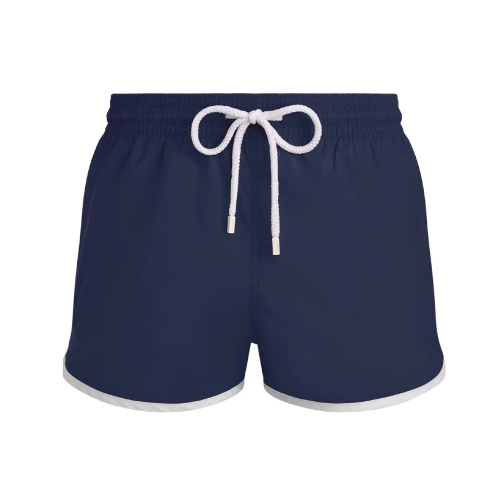 Ultra-light blue swim shorts by Vilebrequin, featuring a white drawstring and contrasting white trim at the hem, designed for men in size XXL.