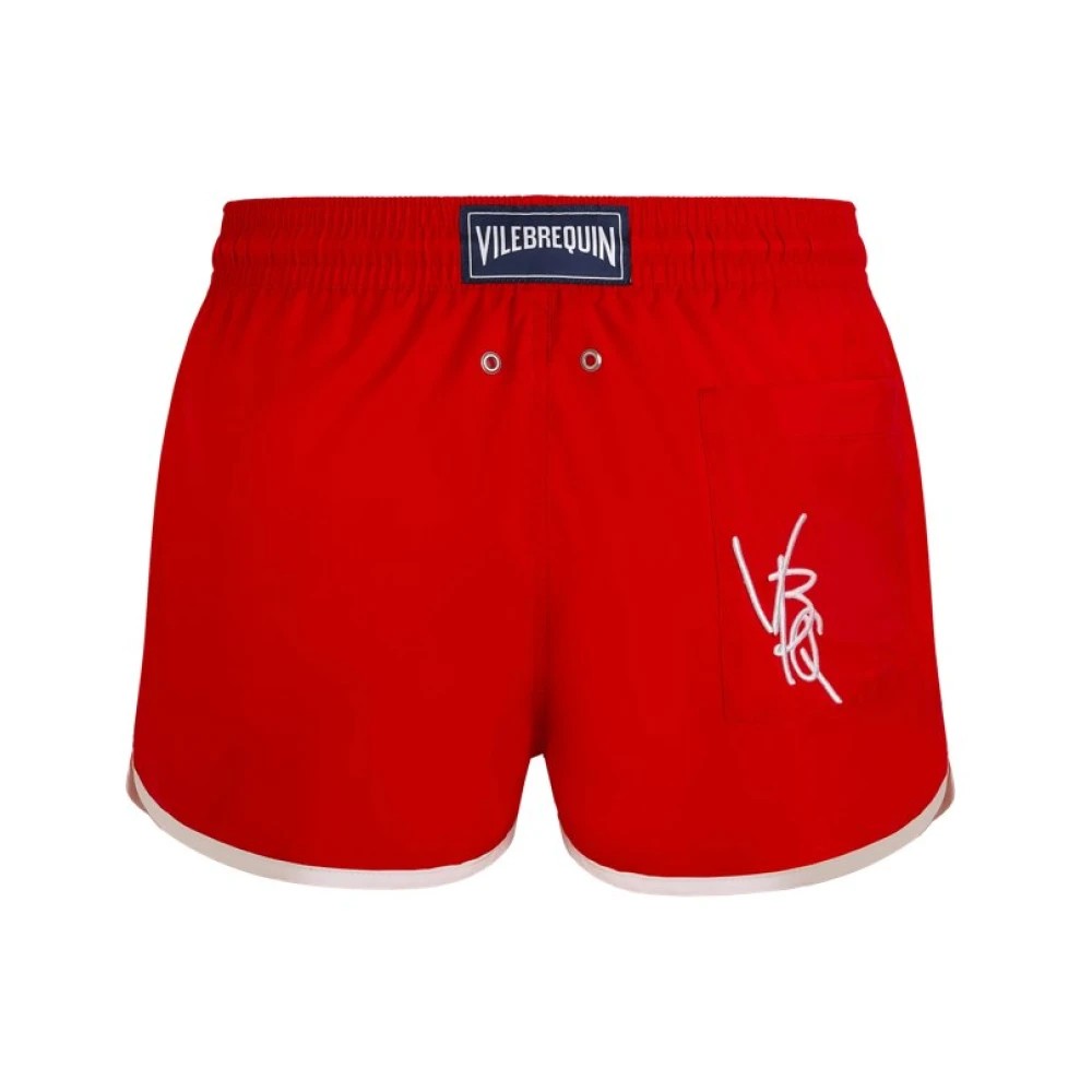 Vilebrequin Men Short Ultra-light Swim Shorts Solid - Meno - Red - Size M - image 2