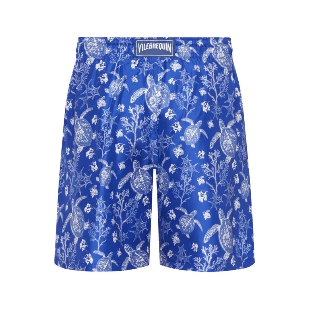 Vilebrequin - Men Silk Bermuda Shorts X-ray Turtles - Bermuda - Bilkbot - Blue - Size M - image 2