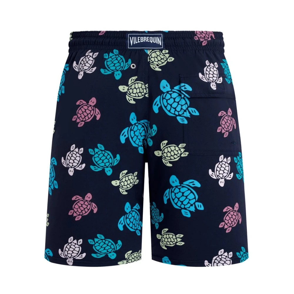 Vilebrequin - Men Stretch Long Swim Shorts Tortues Multicolores - Swimwear - Okorise - Blue - Size XL - image 2