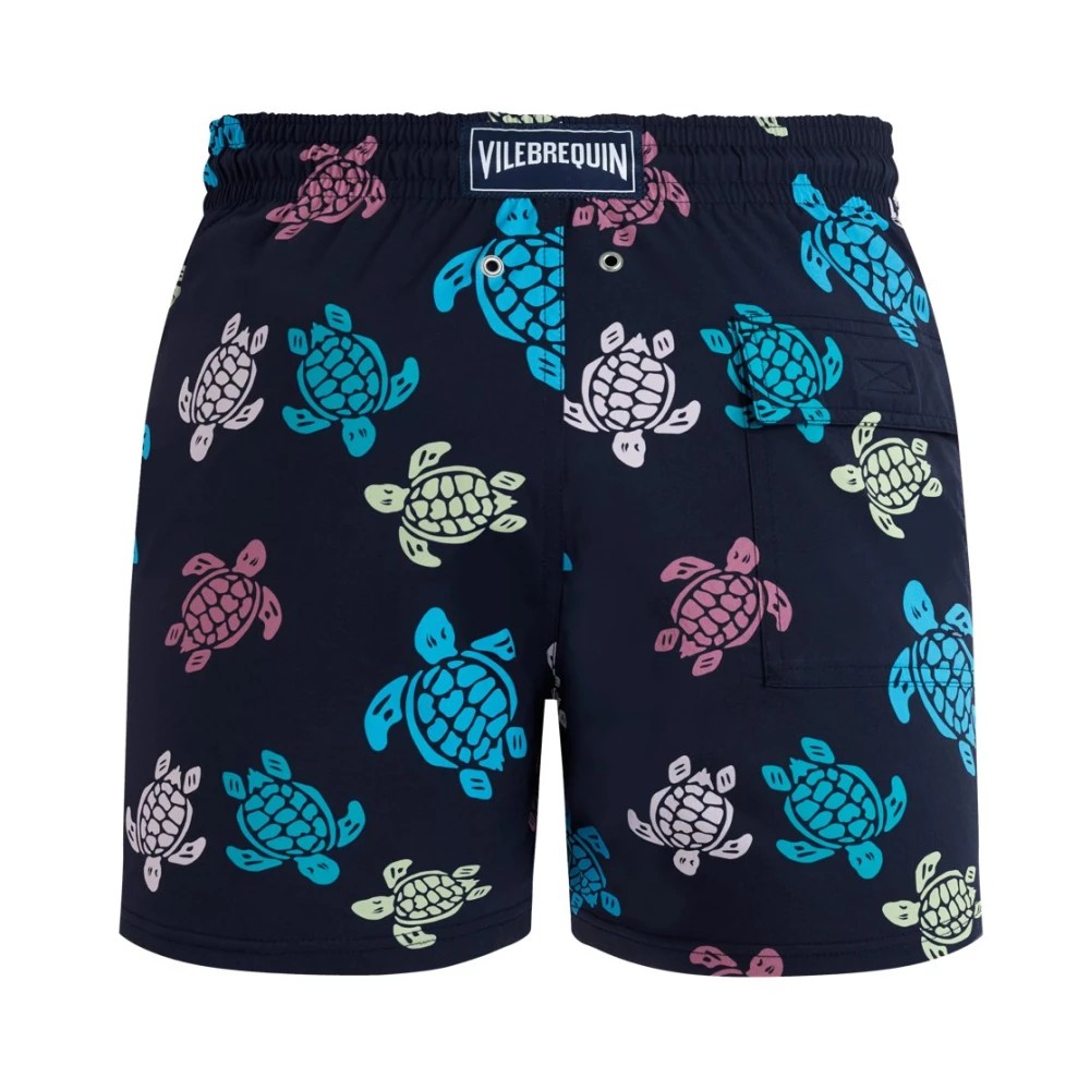 Vilebrequin - Men Stretch Short Swim Shorts Ronde Des Tortues Multicolores - Swimwear - Monrise - Blue - Size XXL - image 2