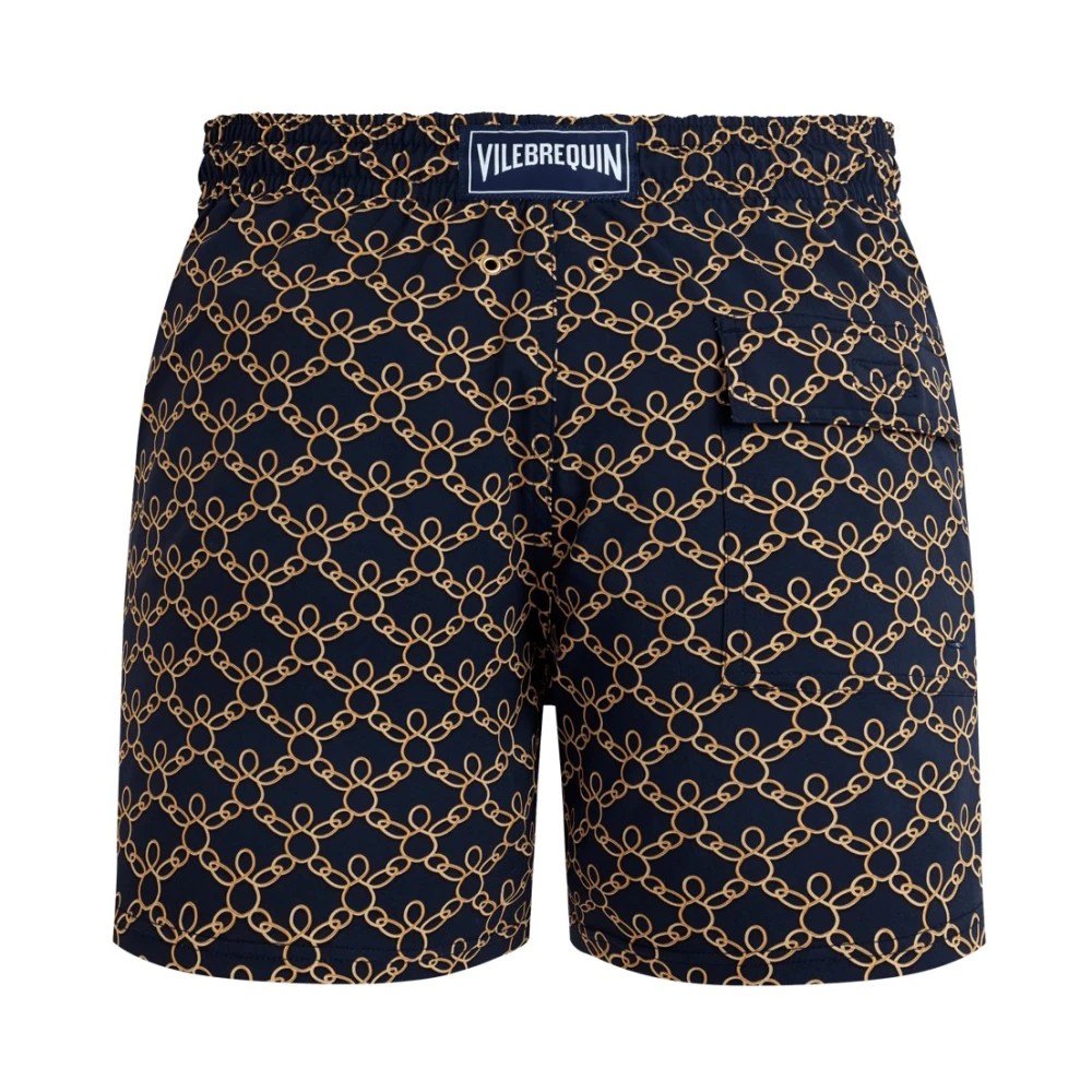Vilebrequin - Men Stretch Short Swim Shorts Turtles Chain - Swimwear - Monrise - Blue - Size S - image 2