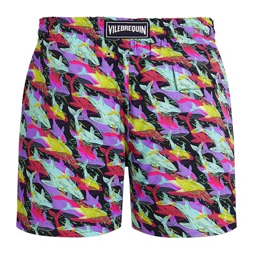 Vilebrequin - Men Stretch Short Swim Shorts Whales Offset - Swimwear - Monrise - Blue - Size L - image 3