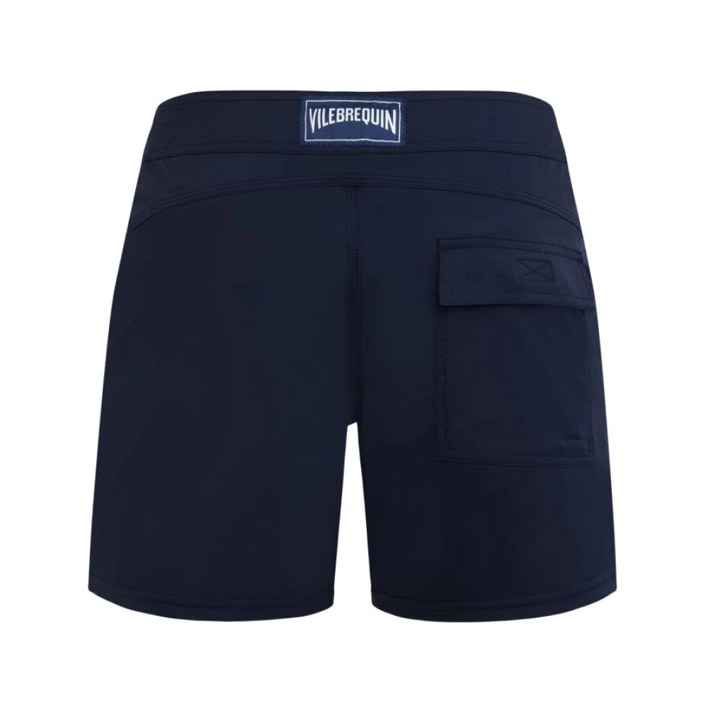 Vilebrequin Men Stretch Swim Shorts Flat Belt Solid - Merise - Blue - Size L - image 2