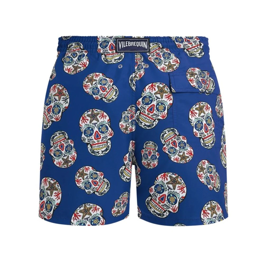 Vilebrequin - Men Stretch Swim Trunks Día De Muertos - Swimwear - Monrise - Blue - Size M - image 2