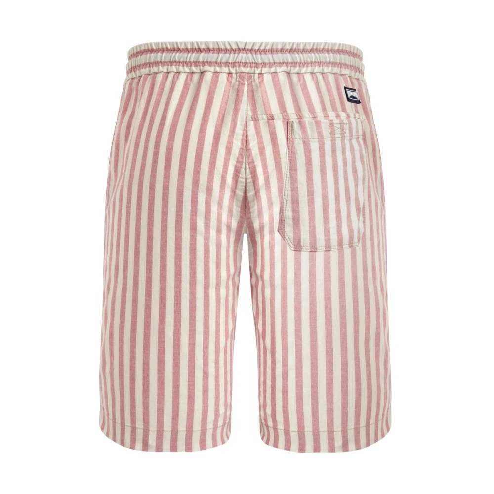 Vilebrequin Men Striped Cotton Linen Bermuda Shorts - Levant - Pink - Size 42 - image 2