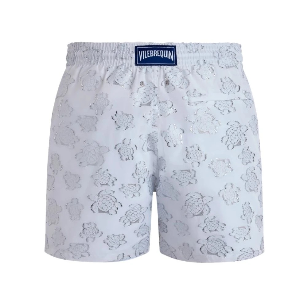 Vilebrequin - Men Swim Shorts Ronde Des Tortues Jacquard - Swimwear - Moopea - White - Size S - image 2