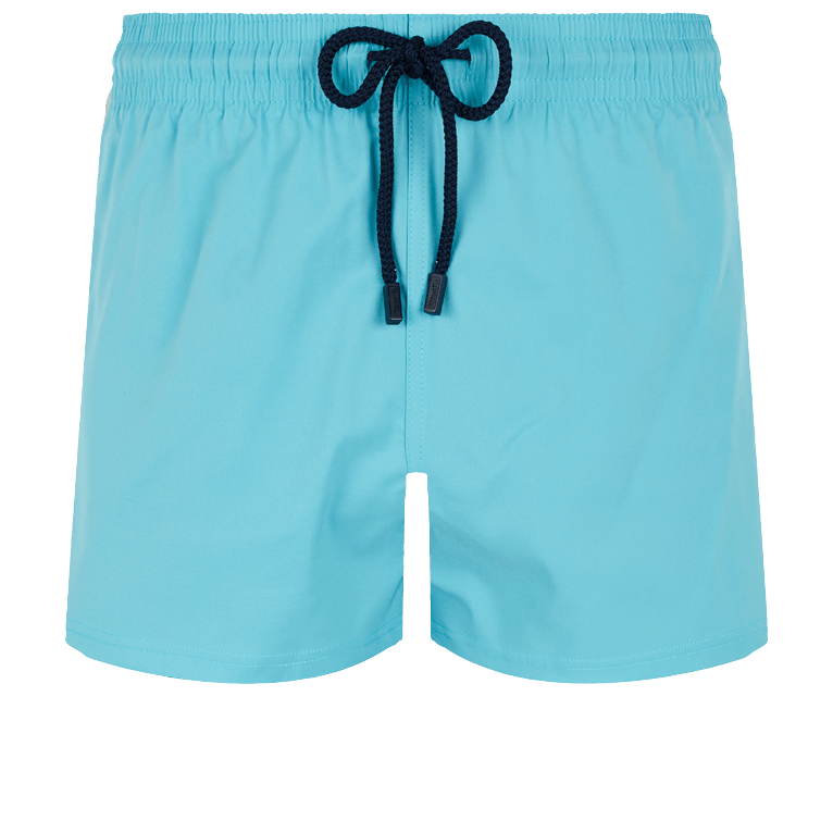 Solid purple swim shorts for men by Vilebrequin, featuring a fitted design, stretch material, and a drawstring waistband. Size XS.