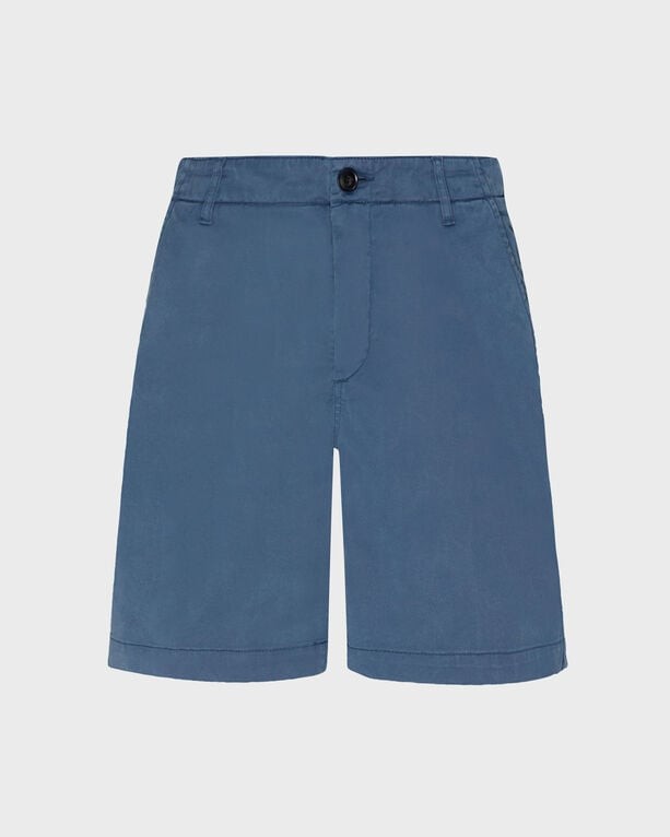 Blue Tencel gabardine Bermuda shorts by Vilebrequin, featuring a button closure, front pockets, and a relaxed fit, available in size 33.