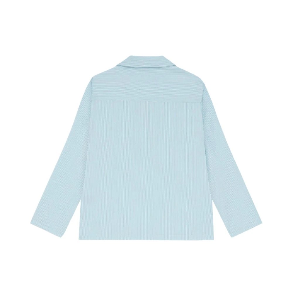Vilebrequin - Men Ultrafine Wool Peajacket Shirt Micro Rayures Tailoring - Shirt - Comores - Blue - Size XXXL - image 2