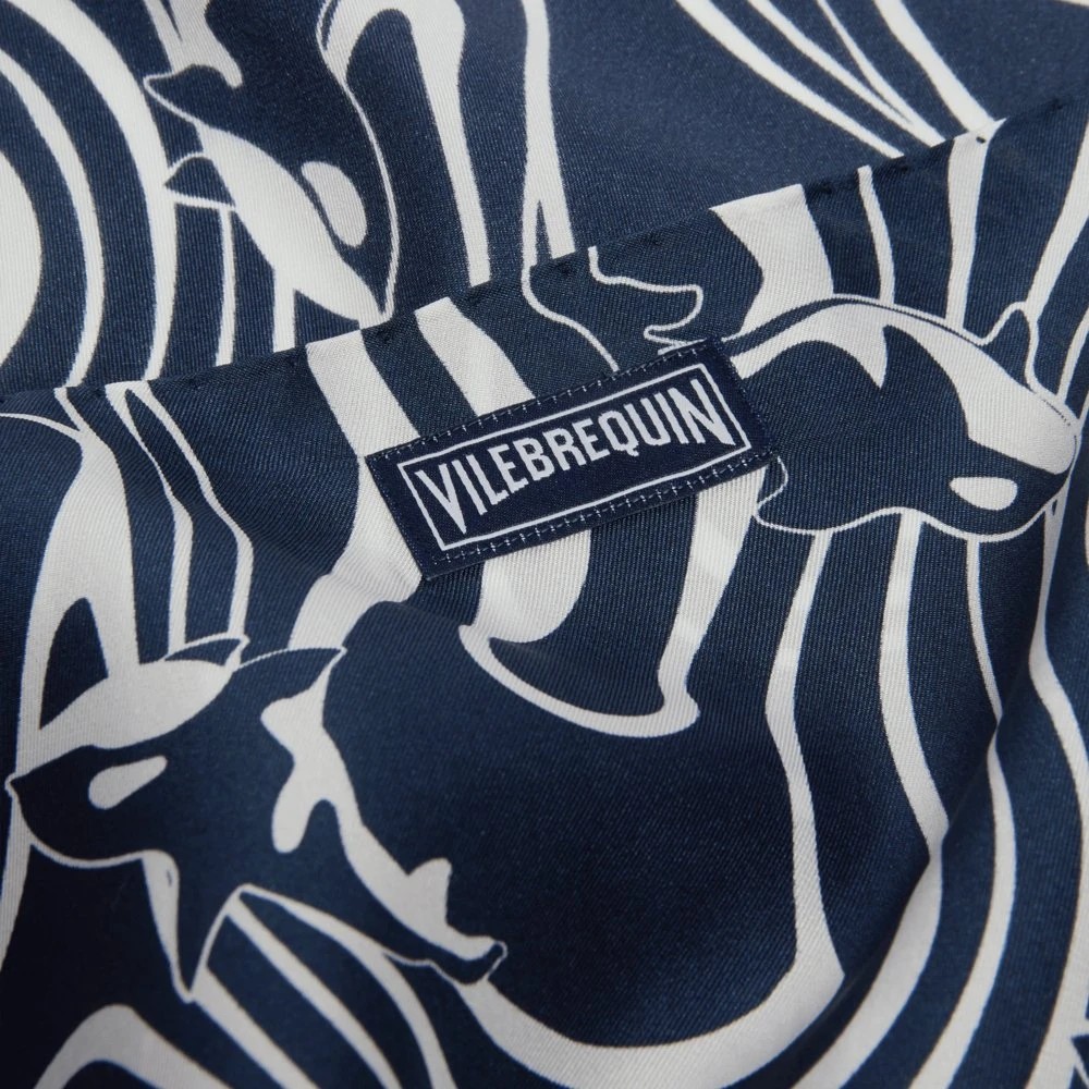 Vilebrequin - Unisex Scarf Waves - Scarves - Carre65 - Blue - Size OSFA - image 2