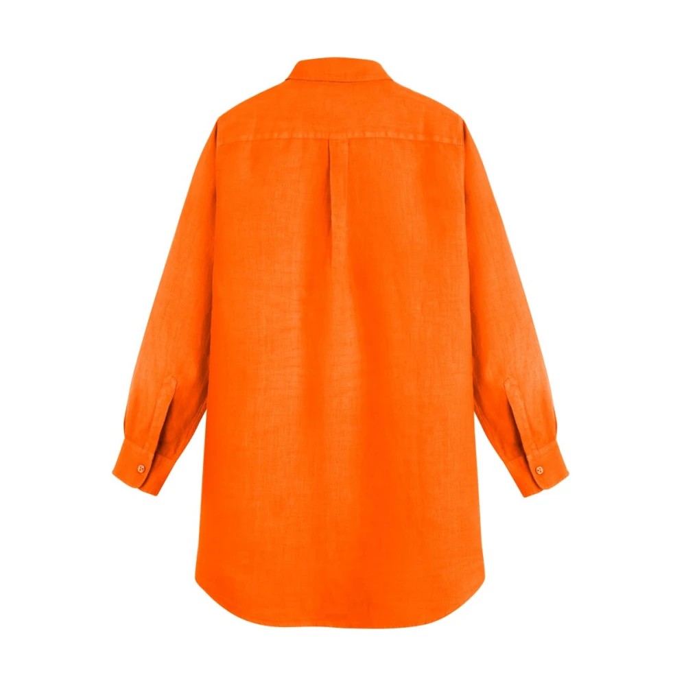 Vilebrequin - Women Linen Dress Solid - Dress - Fragance - Orange - Size M - image 2