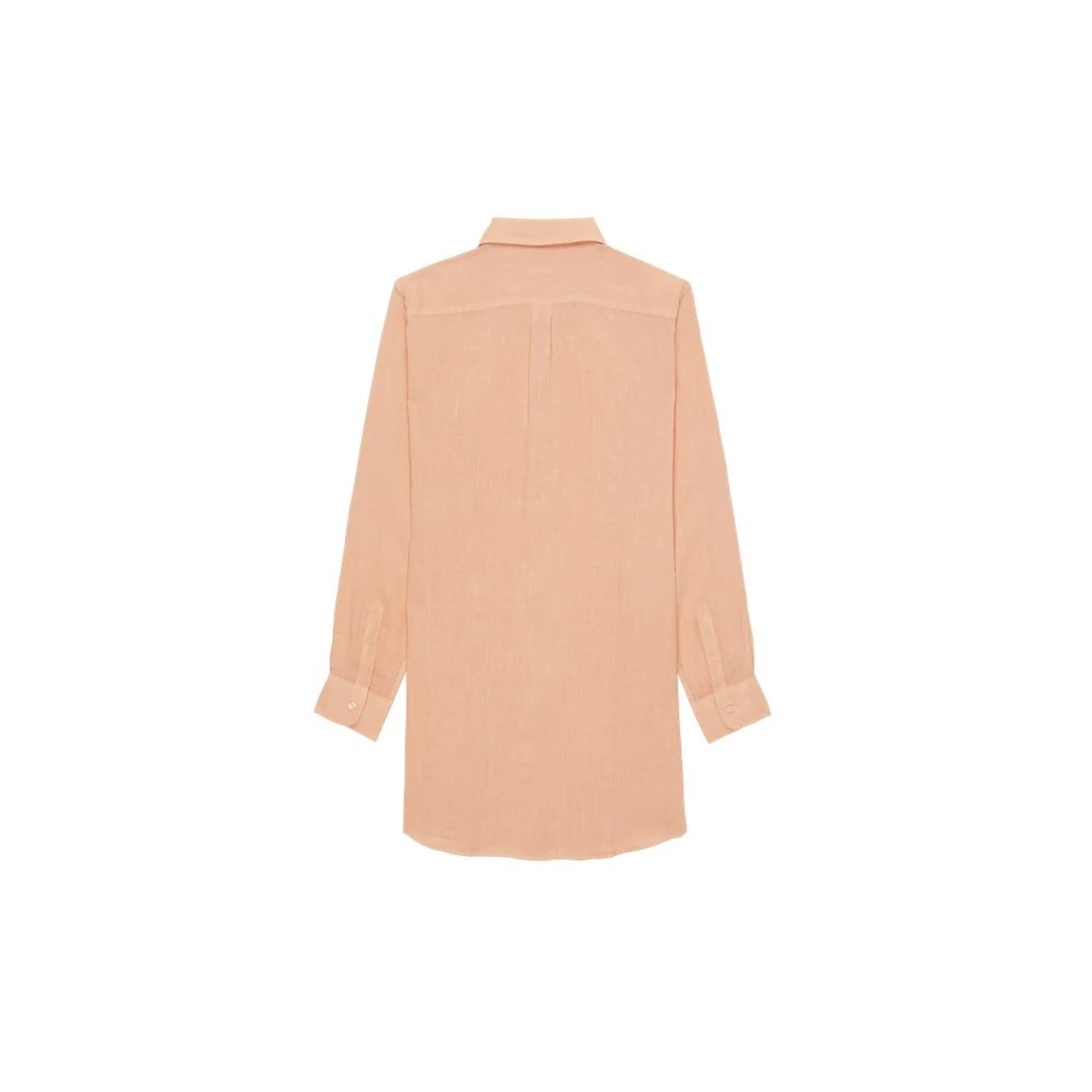 Vilebrequin Women Linen Shirt Dress Solid - Fragance - Pink - Size M - image 2